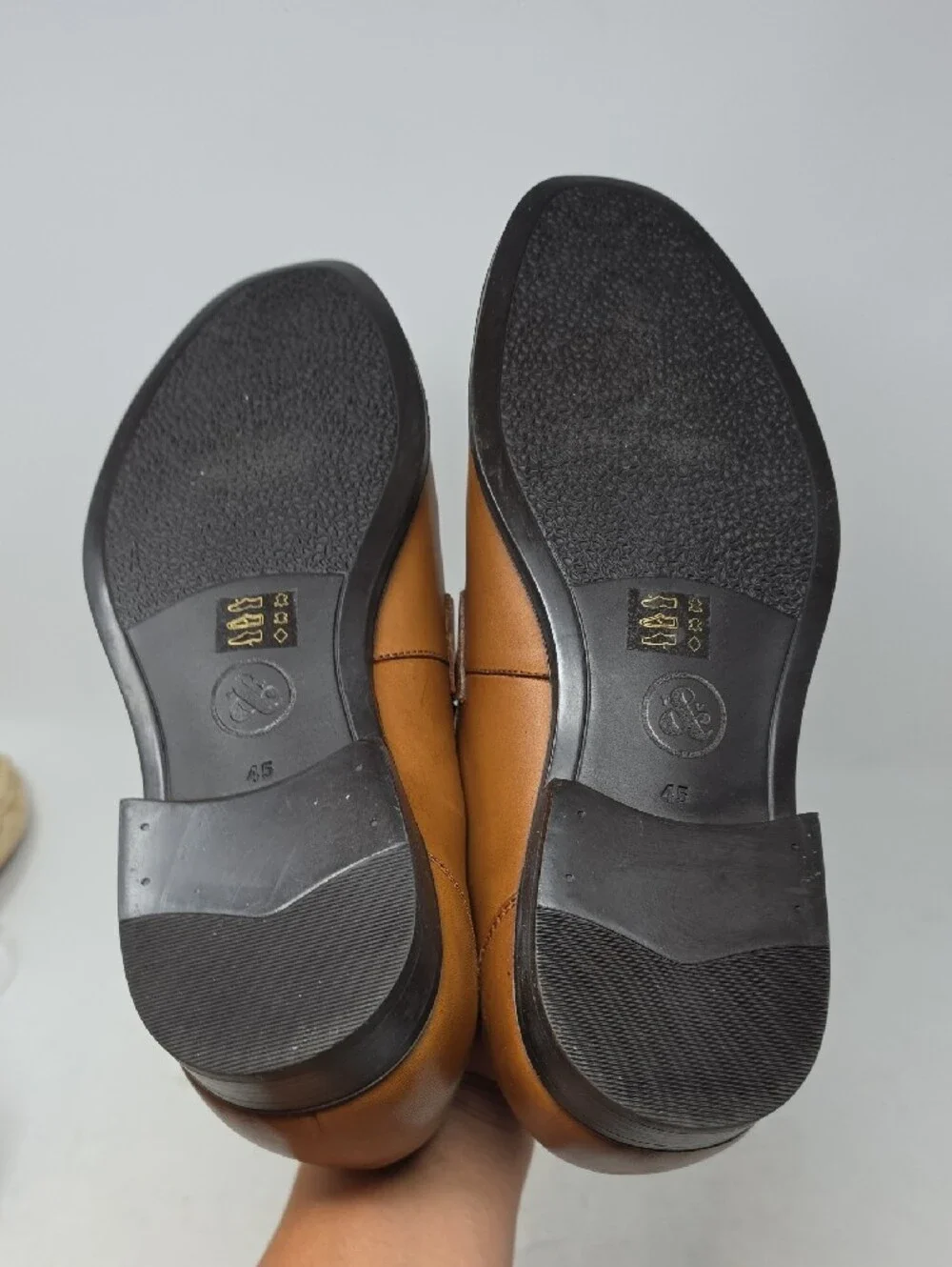 Thomas & Vine Classic Men’s Tan Leather Penny Loafers Size 13